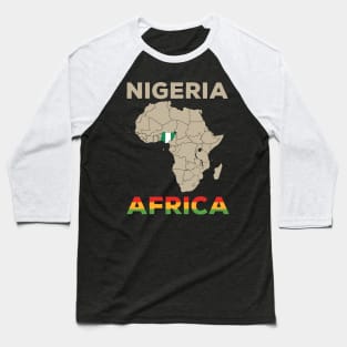 Nigeria-Africa Baseball T-Shirt